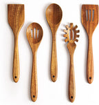 Eco-friendly wooden spoons and spatula set for cooking