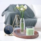 Norevo acacia wood tray with natural grain finish