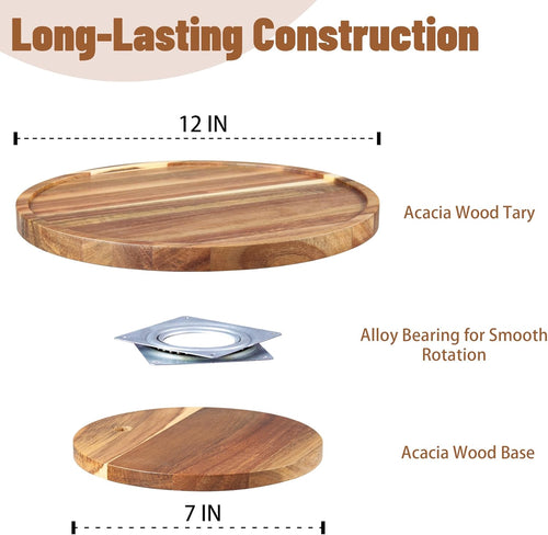 Smooth 360-degree spinning lazy Susan for cabinets